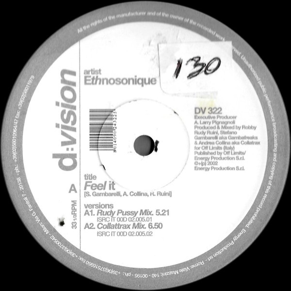 Ethnosonique - Feel It | D:vision Records (DV 322) - 2