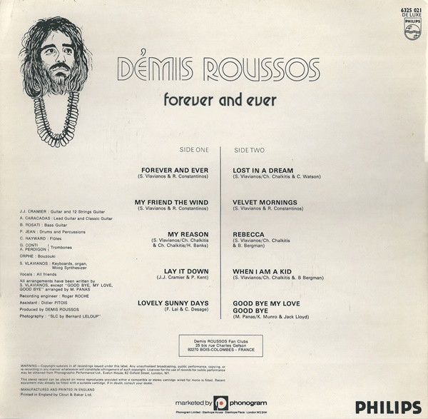 Demis Roussos - Forever And Ever | Philips (6325 021) - 2