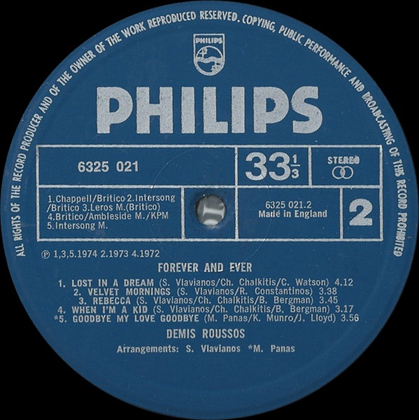 Demis Roussos - Forever And Ever | Philips (6325 021) - 4