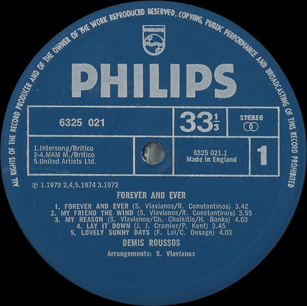 Demis Roussos - Forever And Ever | Philips (6325 021) - 3
