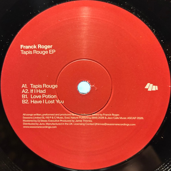 Franck Roger - Tapis Rouge EP | Seasons Limited (SL-119)