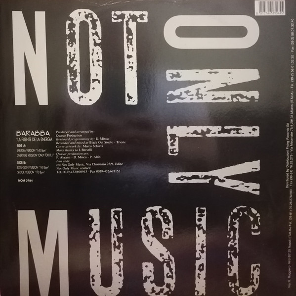 Barabba - La Fuente De La Energia | Not Only Music (NOM 0794) - 2