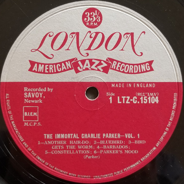 Charlie Parker - The Immortal Charlie Parker Vol. 1 | London Records (LTZ-C15104) - 3