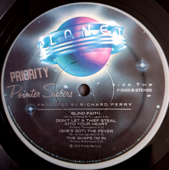 Pointer Sisters - Priority | Planet (P-9003) - 4 Pointer Sisters - Priority | Planet (P-9003) - 4