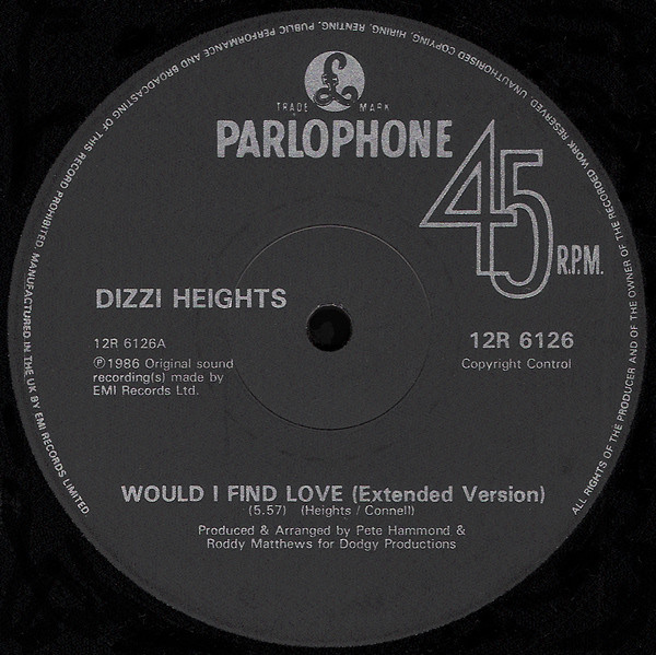 Dizzi Heights - Would I Find Love | Parlophone (12R 6126) - 3
