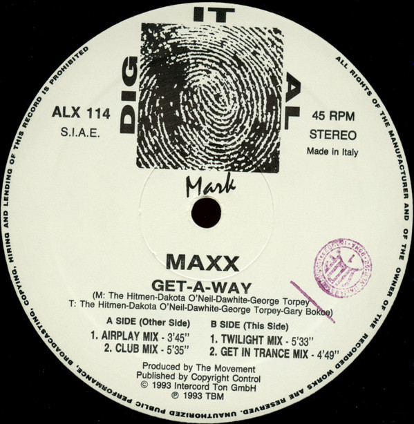Maxx - Get-A-Way | Dig It Al Mark (ALX 114) - 3 Maxx - Get-A-Way | Dig It Al Mark (ALX 114) - 3