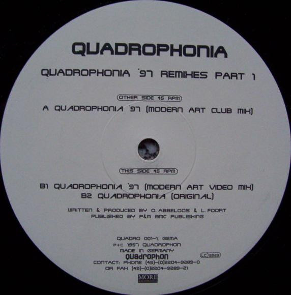 Quadrophonia - Quadrophonia '97 (Remixes Part 1) | Quadrophon (QUADRO 001-1)