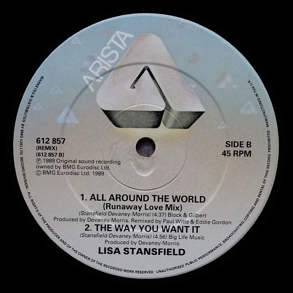 Lisa Stansfield - All Around The World (Around The House Mix) | Arista (612 857) - 4