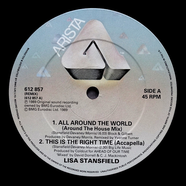 Lisa Stansfield - All Around The World (Around The House Mix) | Arista (612 857) - 3