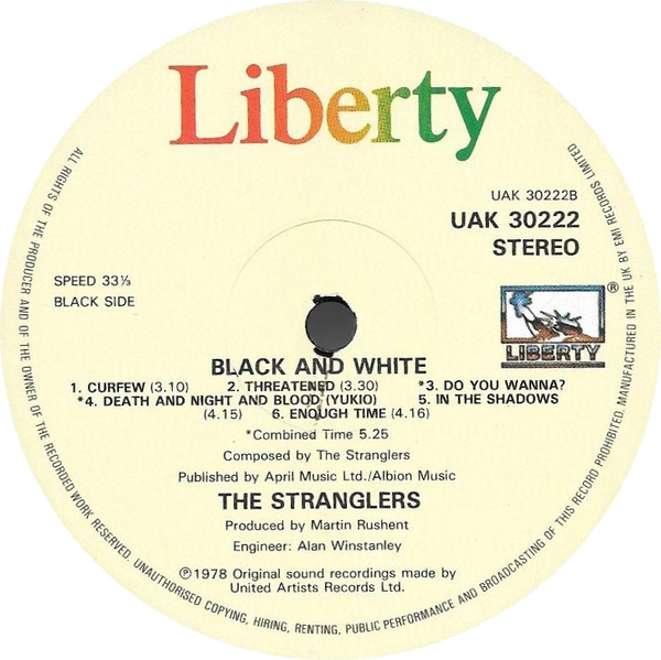 The Stranglers - Black And White | Liberty (UAK 30222) - 4