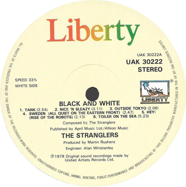 The Stranglers - Black And White | Liberty (UAK 30222) - 3