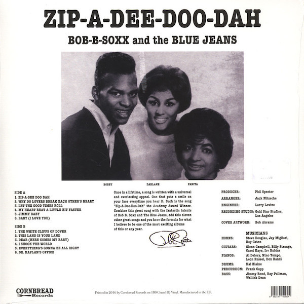 Bob B. Soxx And The Blue Jeans - Zip-A-Dee Doo Dah | Cornbread Records (CRNBR16012) - 2