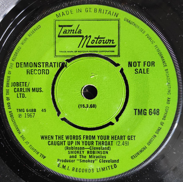 The Miracles - If You Can Want | Tamla Motown (TMG 648) - 2