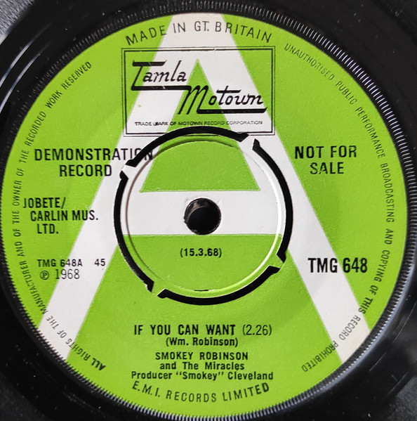 The Miracles - If You Can Want | Tamla Motown (TMG 648) - main