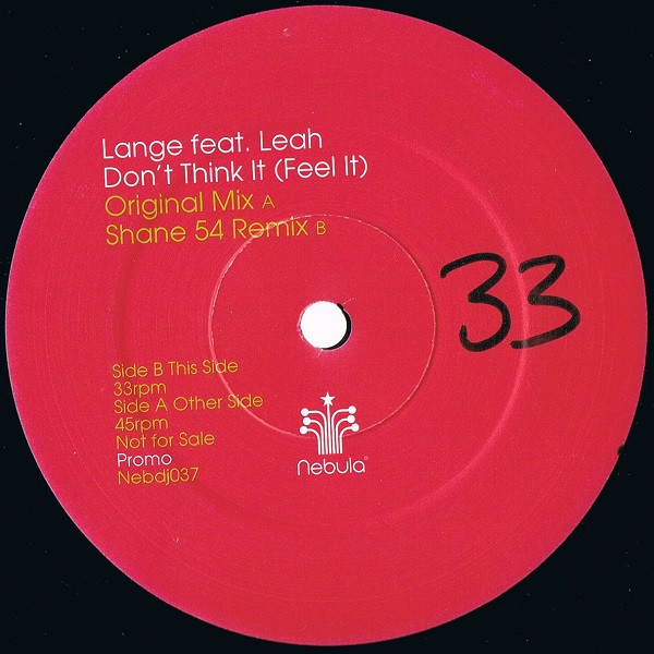 Lange Feat. Leah - Don't Think It (Feel It) | Nebula (NEBDJ037) - main