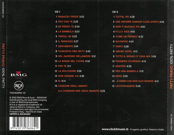 Patty Pravo - 100% Patty | RCA (74321936862 (2)) - 4