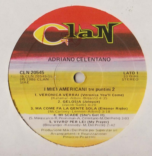 Adriano Celentano - I Miei Americani (Tre Puntini) 2 | Clan Celentano (CLN 20545)