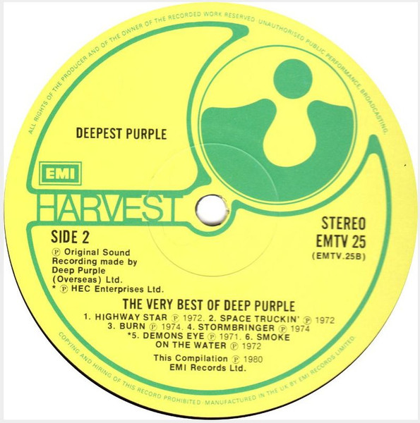 Deep Purple - Deepest Purple (The Very Best Of Deep Purple) | Harvest (EMTV 25) - 4 Deep Purple - Deepest Purple (The Very Best Of Deep Purple) | Harvest (EMTV 25) - 4