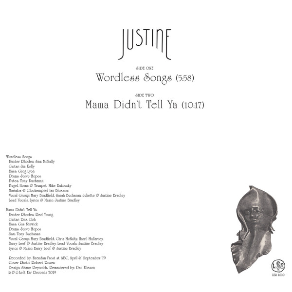 Justine Bradley - Wordless Songs | Left Ear Records (LER 1020) - 2