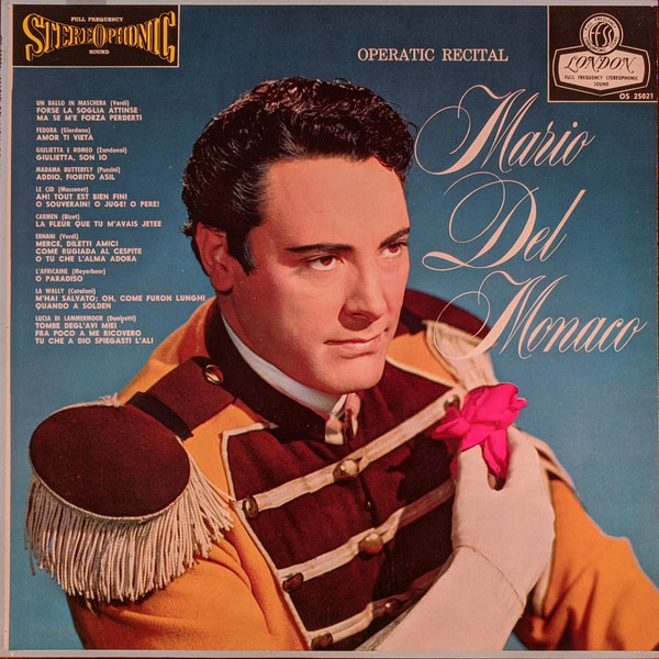 Mario Del Monaco , The New Symphony Orchestra Of London , Alberto Erede - Operatic Recital | London Records (OS.25021) Mario Del Monaco , The New Symphony Orchestra Of London , Alberto Erede - Operatic Recital | London Records (OS.25021)