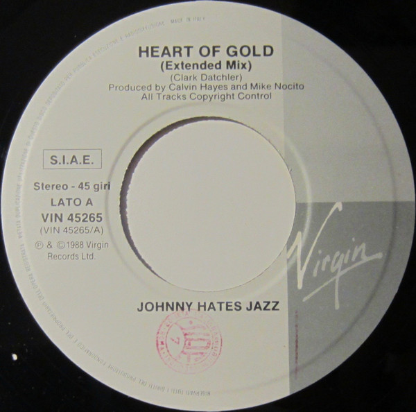 Johnny Hates Jazz - Heart Of Gold | Virgin (VINX 45265) - 3