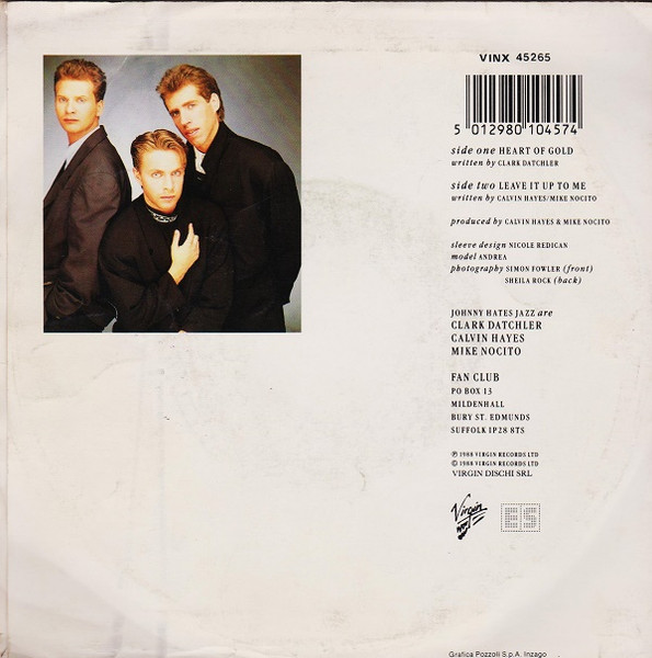 Johnny Hates Jazz - Heart Of Gold | Virgin (VINX 45265) - 2
