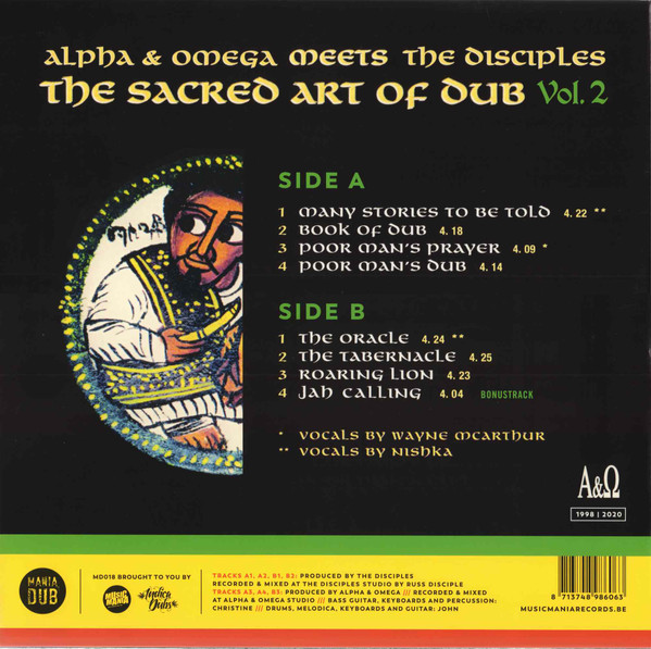 Alpha & Omega meets The Disciples - The Sacred Art Of Dub Vol 2 | Mania Dub (MD018)