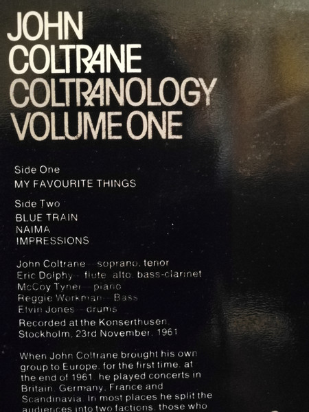 John Coltrane - Coltranology Volume One | Affinity (AFF 14) - 3