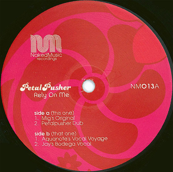 Petalpusher - Rely On Me | Naked Music Recordings (NM013) - 3