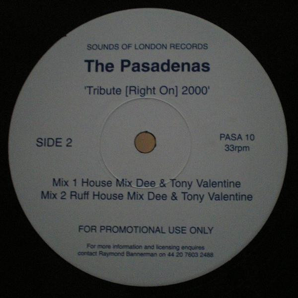 The Pasadenas - Tribute (Right On) 2000 | Sounds Of London Records (PASA 10) - 2 The Pasadenas - Tribute (Right On) 2000 | Sounds Of London Records (PASA 10) - 2