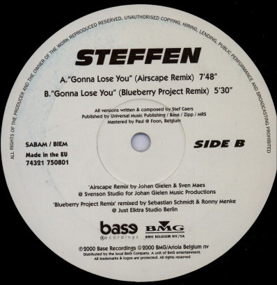 Steffen - Gonna Lose You | Base Recordings (74321 75080 1) Steffen - Gonna Lose You | Base Recordings (74321 75080 1)