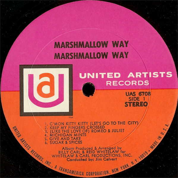 Marshmallow Way - Marshmallow Way | United Artists Records (UAS 6708) - 3 Marshmallow Way - Marshmallow Way | United Artists Records (UAS 6708) - 3