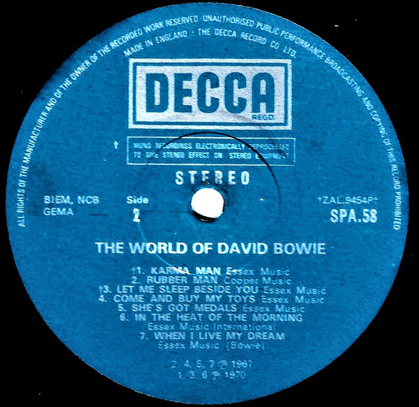 David Bowie - The World Of David Bowie | Decca (SPA 58) - 4 David Bowie - The World Of David Bowie | Decca (SPA 58) - 4