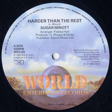 Sugar Minott - Harder Than The Rest / Lady In My Life | World Enterprise Records (WED 55)