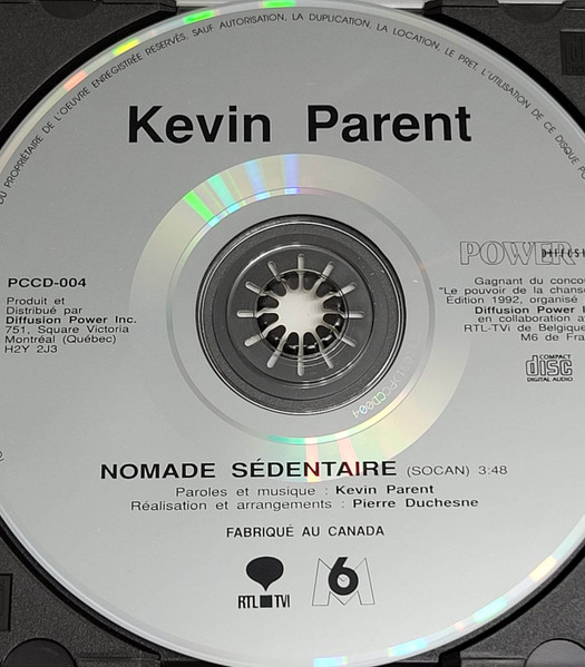 Kevin Parent - Le Pouvoir De La Chanson, Édition 92-93 | Diffusion Power Inc. (PCCD-004) - 2