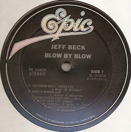 Jeff Beck - Blow By Blow | Epic (PE 33409) - 3