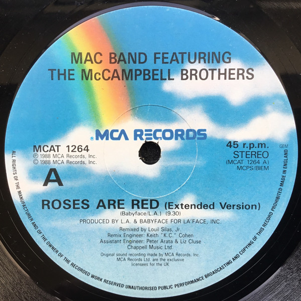 Mac Band Featuring The McCampbell Brothers - Roses Are Red | MCA Records (MCAT 1264) - main