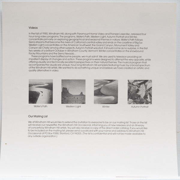 Scott Cossu Featuring Van Manakas - Switchback | Windham Hill Records (WH-1081) - 3