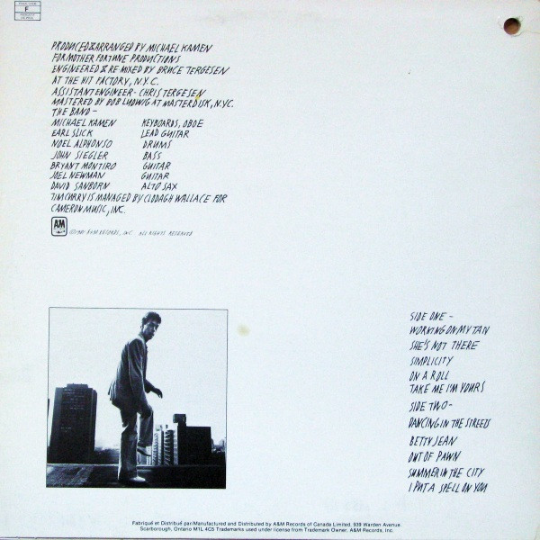 Tim Curry - Simplicity | A&M Records (SP-4830) - 2
