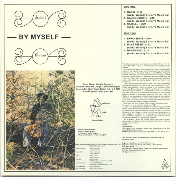 Abdul Wadud - By Myself | Gotta Groove Records (GGR2022-1) - 2