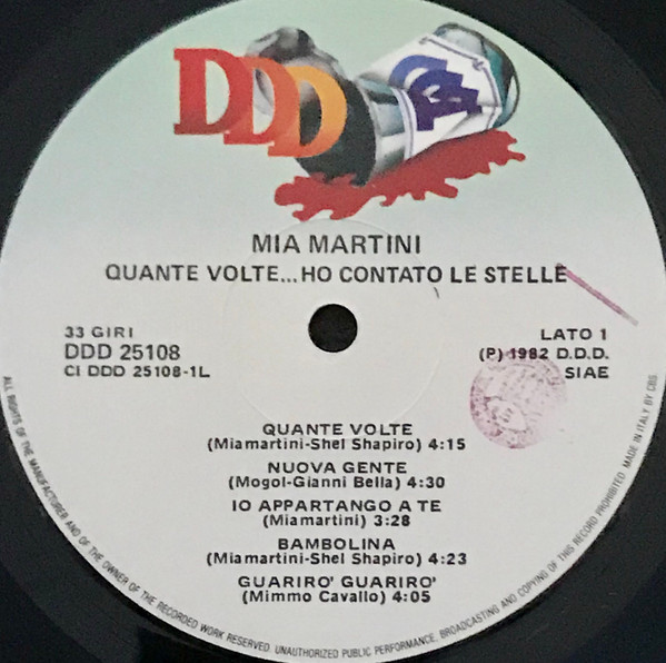 Mia Martini - Quante Volte...Ho Contato Le Stelle | DDD (DDD 25108) - 3
