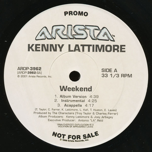 Kenny Lattimore - Weekend | Arista (ARDP-3962)