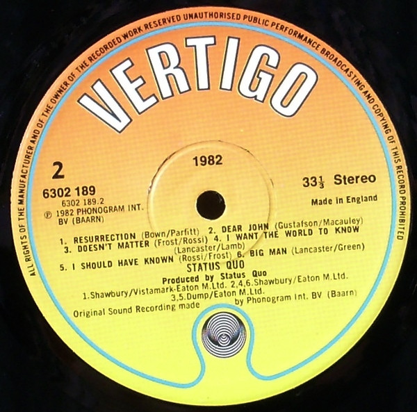 Status Quo - 1+9+8+2 = XX | Vertigo (6302 189) - 4