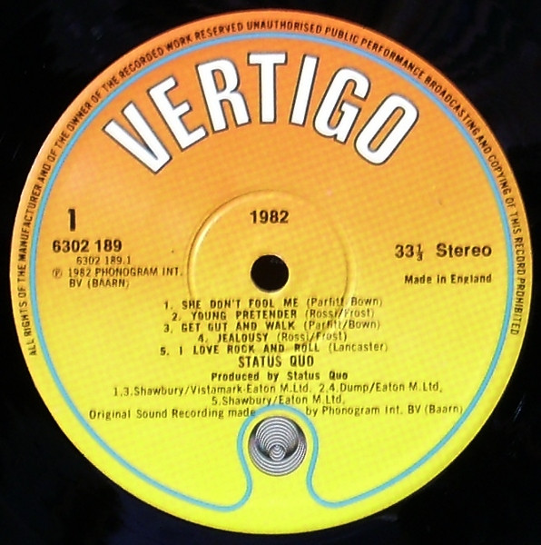 Status Quo - 1+9+8+2 = XX | Vertigo (6302 189) - 3
