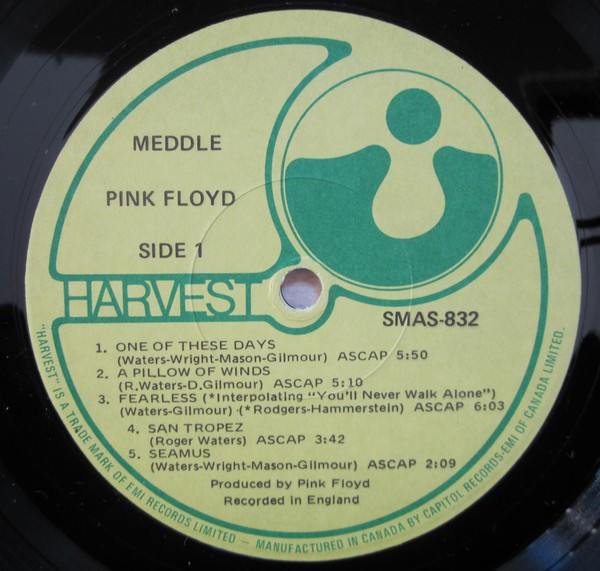 Pink Floyd - Meddle | Harvest (SMAS-832) - 3