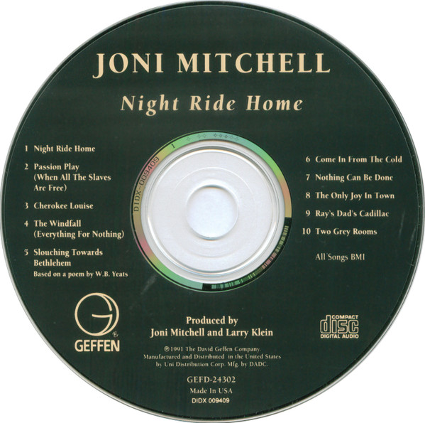 Joni Mitchell - Night Ride Home | Geffen Records (GEFD-24302) - 3