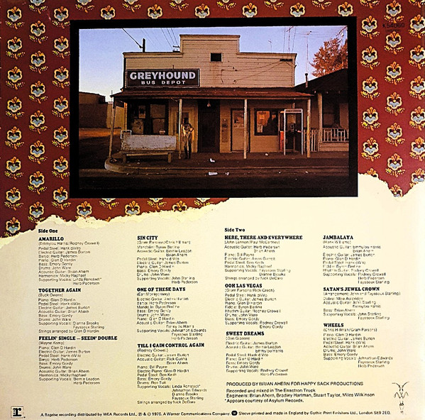 Emmylou Harris - Elite Hotel | Reprise Records (K 54060) - 2