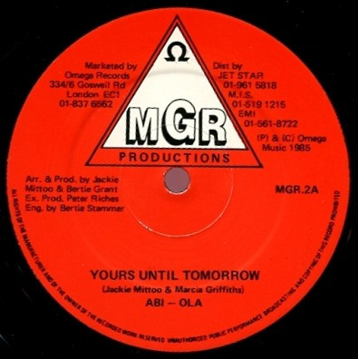 Abi-Ola - Yours Until Tomorrow | MGR Productions (MGR.2) - main