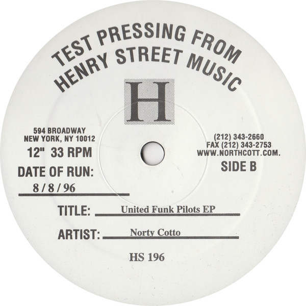 Norty Cotto - United Funk Pilots EP | Henry Street Music (HS 196)