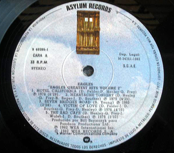 Eagles - Eagles Greatest Hits Volume 2 | Asylum Records (96.0205-1) - 3